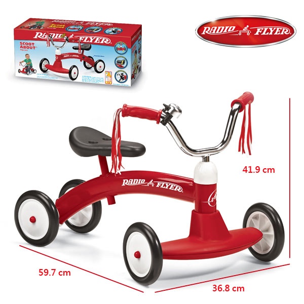 幼教家 美國 Radio Flyer 探險家四輪滑步車 #20A型 騎乘玩具