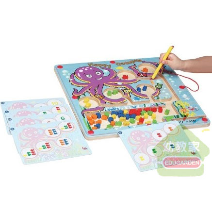 幼教家 Gogo Toys Happy Octopus  磁性歡樂章魚 GogoToys 木製教育玩具