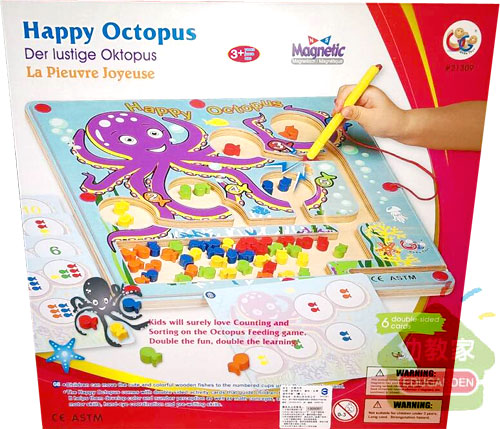 幼教家 Gogo Toys Happy Octopus  磁性歡樂章魚 GogoToys 木製教育玩具