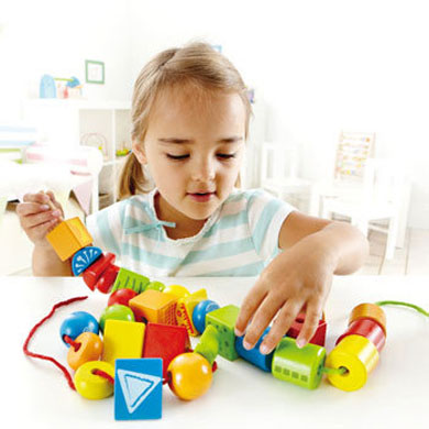 幼教家 德國Hape愛傑卡 創意串疊積木 木製玩具