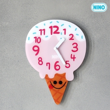 幼教家 韓國 NINO HapPy TimE 童趣時鐘 叭哺冰淇淋